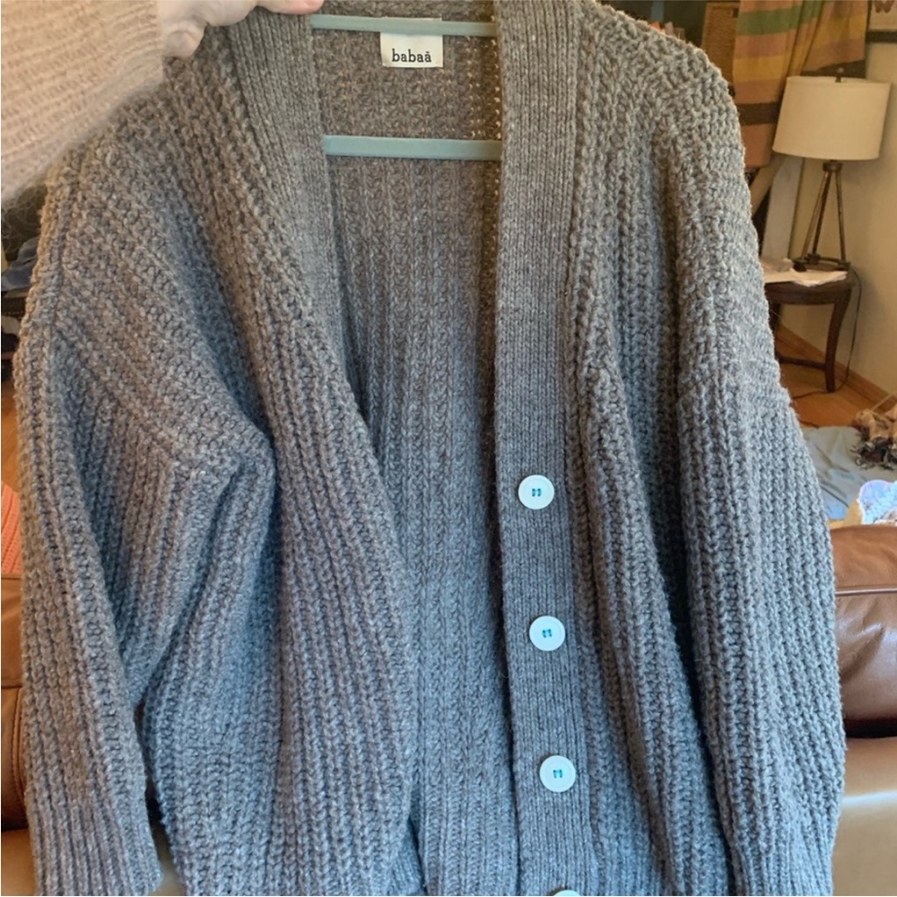 Babaa Cardigan No 19 Dark Mist